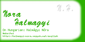 nora halmagyi business card